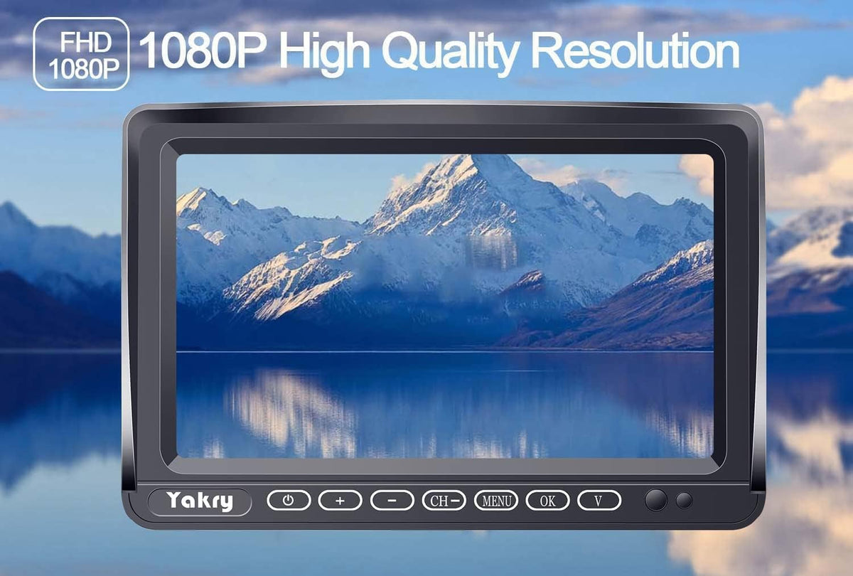Wireless HD 1080P Backup Camera with 7 Inch Touch Key DVR Monitor P6851