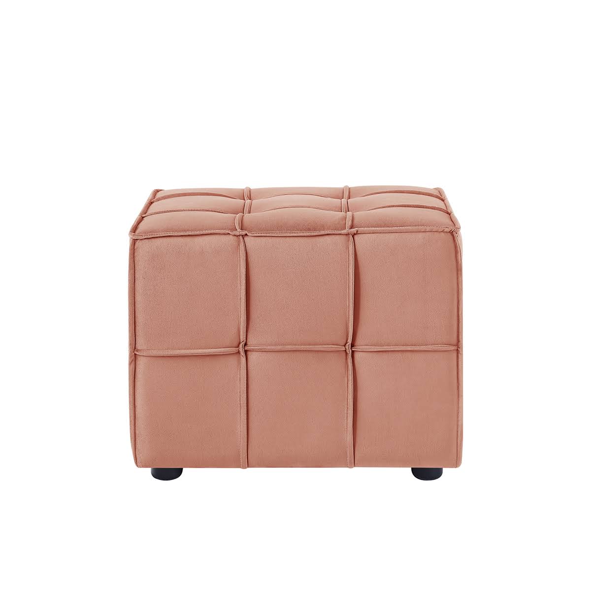 Navy Velvet Ottoman F325980