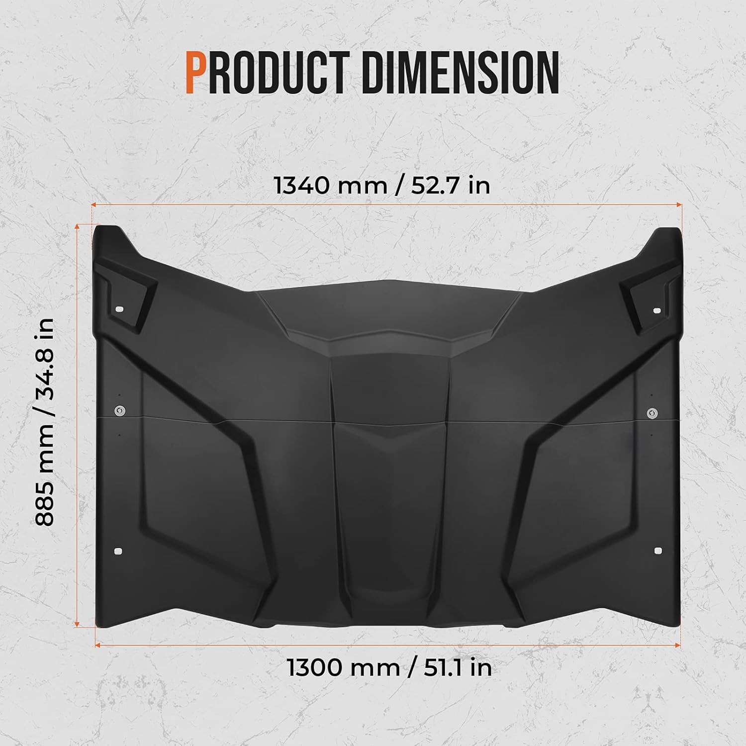 2-Piece Plastic Hard Roof Top N506511