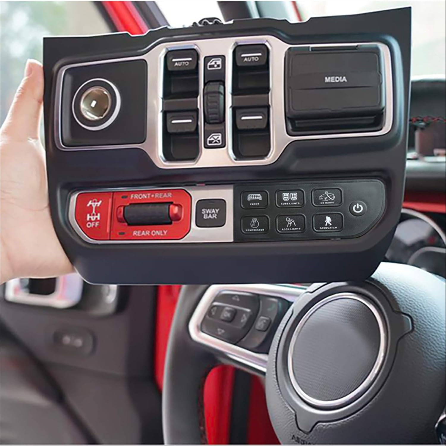 Lower Dash Switch Panel for Jeep Wrangler JL JLU and Gladiator W162518