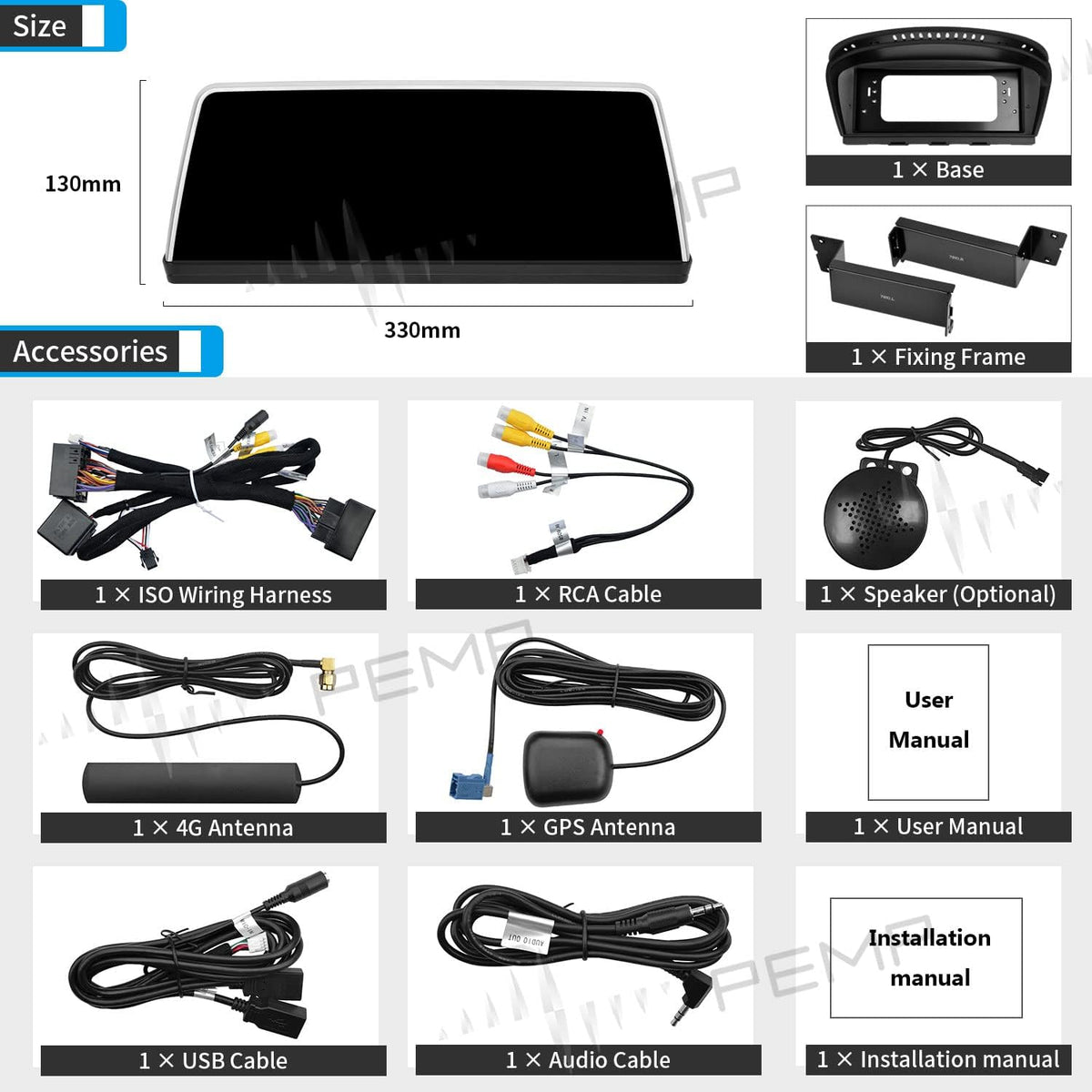 10.25 Android 10 8 Core 4G 64GB Carplay Screen for BMW E60 E61 CCC V367
