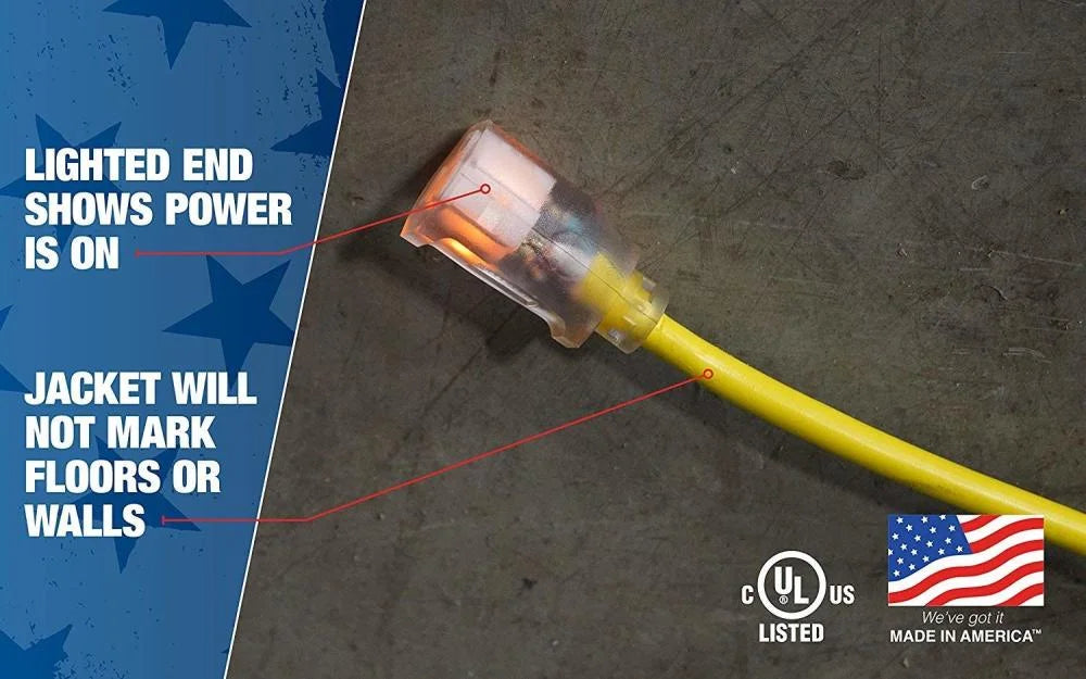 50' Yellow Extension Cord W665300