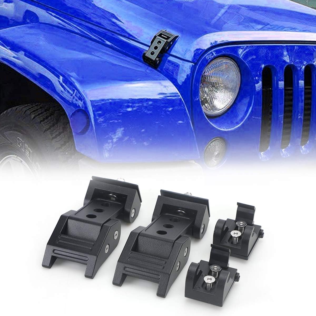 Black Stainless Steel Hood Latch Kit Pack of 2 N811