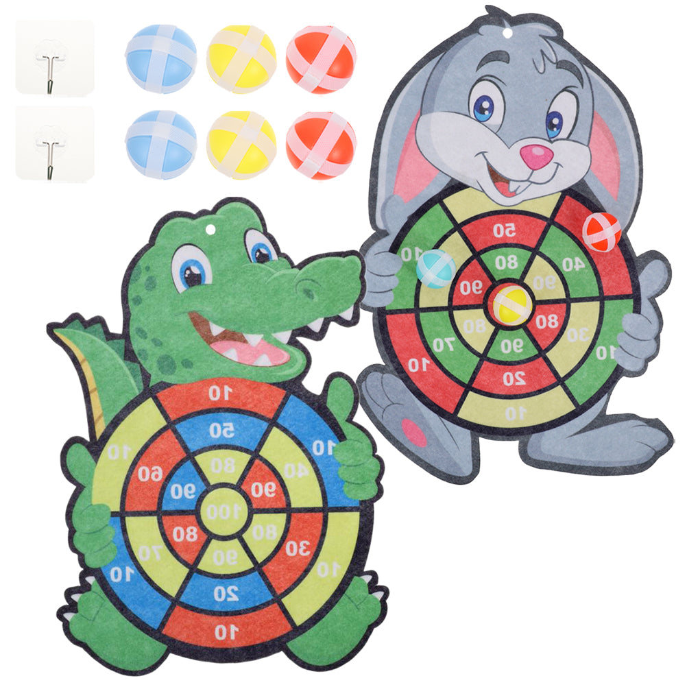 2 Sets Dart Board Game with Sticky Balls A51542