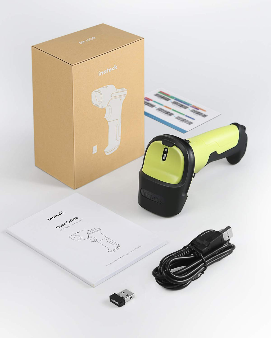 Wireless Barcode Scanner, 2600mAh Battery, 35M Range, Pack of 2 B782