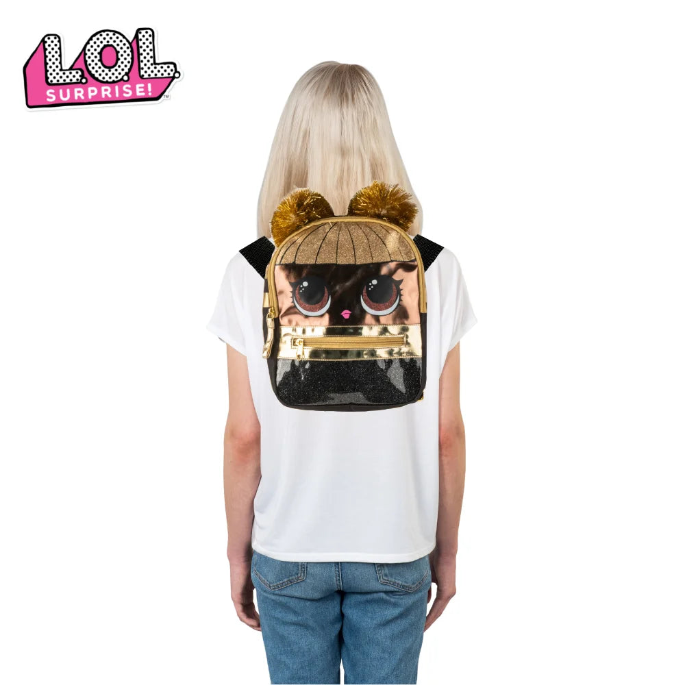 Gold Mini Backpack Purse 10 inch F376