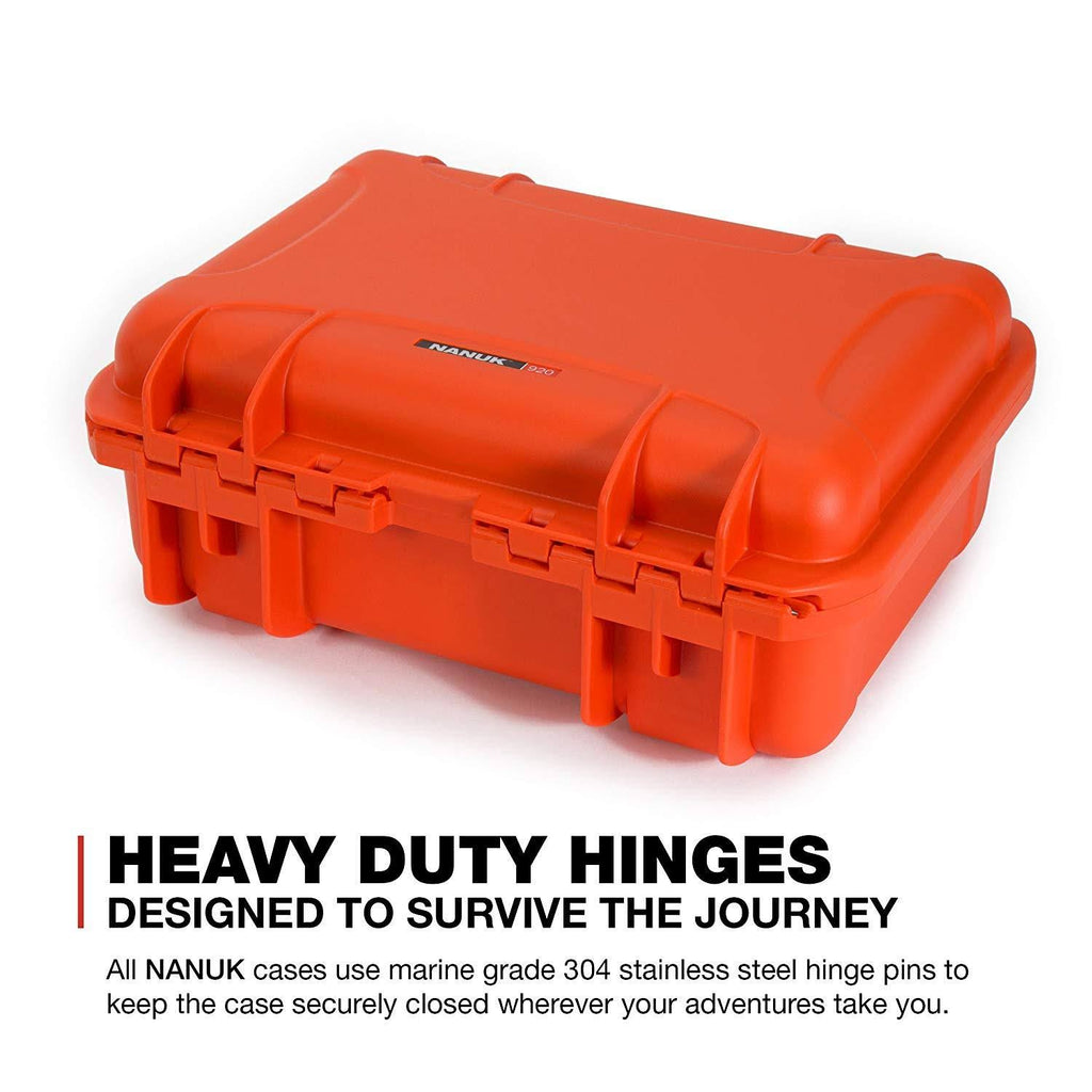 Orange Waterproof Hard Case with Custom Foam Insert W6586