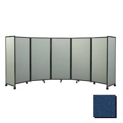 Navy Blue Mobile Accordion Room Divider T87369