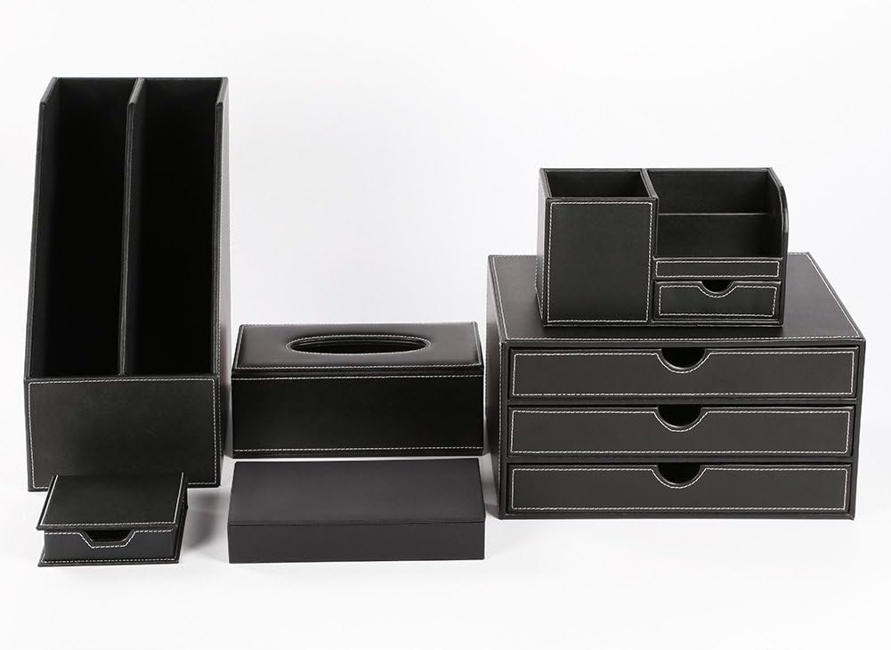 PU Leather Desktop Organizer Supplies Set C752645