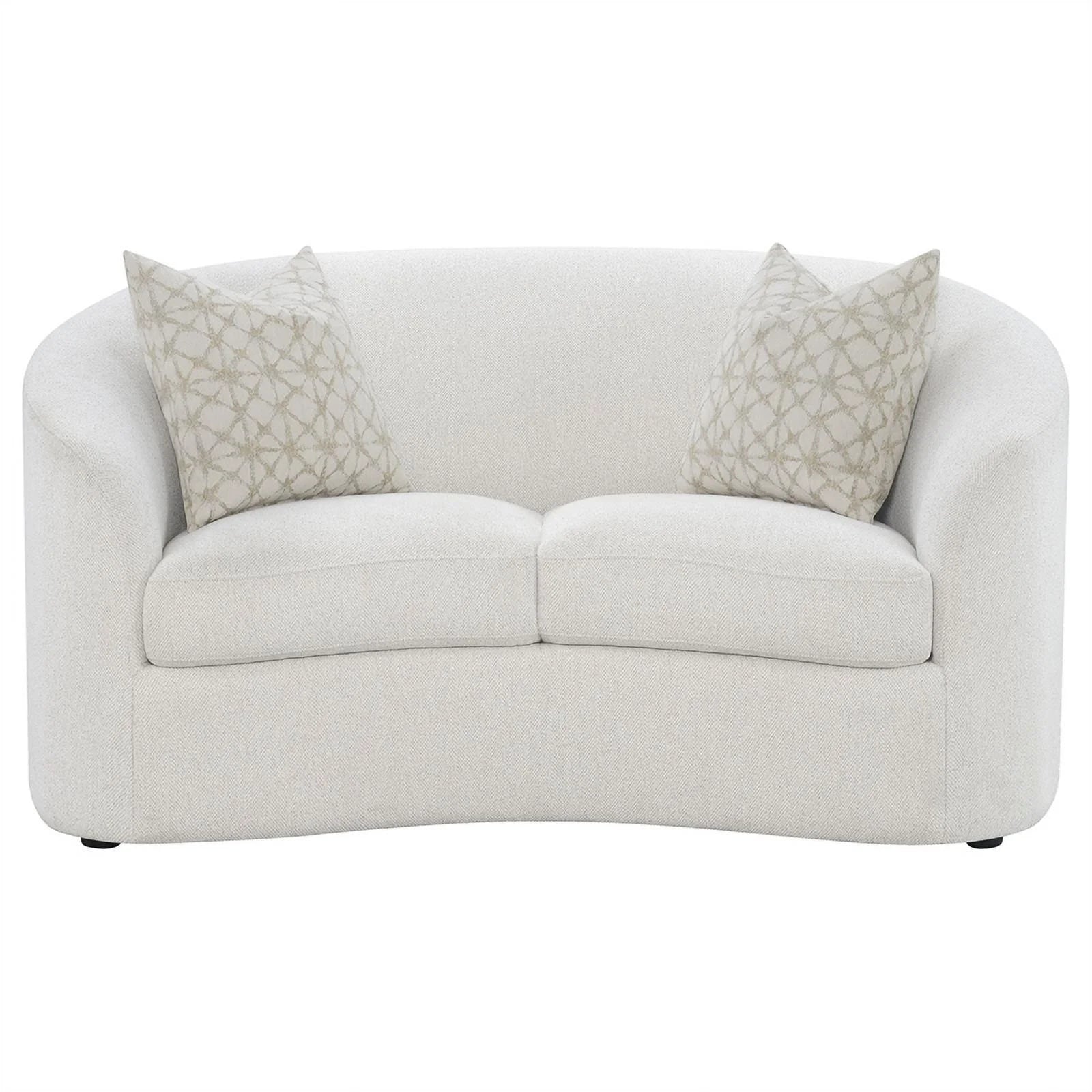 Latte Fabric Upholstered 2-piece Living Room Set D932