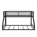 Black Metal Bunk Bed Twin-over-Queen K3512