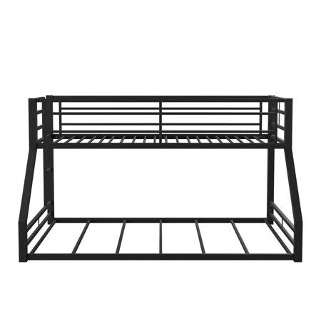 Black Metal Bunk Bed Twin-over-Queen K3512