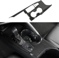 ABS Carbon Fiber Black Gear Shift Knob Console Panel Trims Cover Cup Holder Decor Sticker Z29582