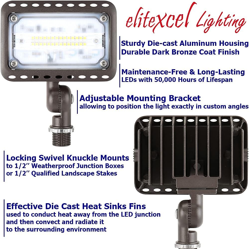 LED Flood Light Outdoor, 16W Landscape Lights, 1500 Lumen Waterproof Security Lights, 3000K Warm White H2069