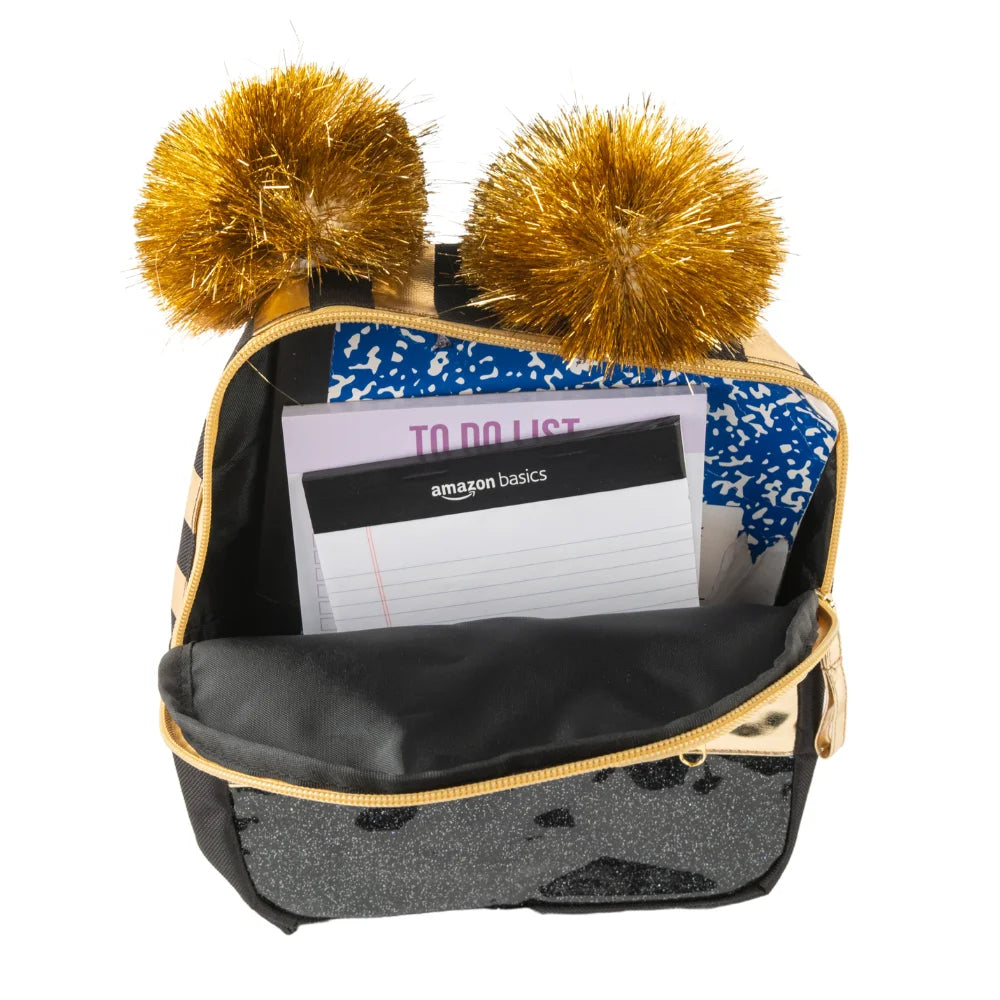 Gold Mini Backpack Purse 10 inch F376