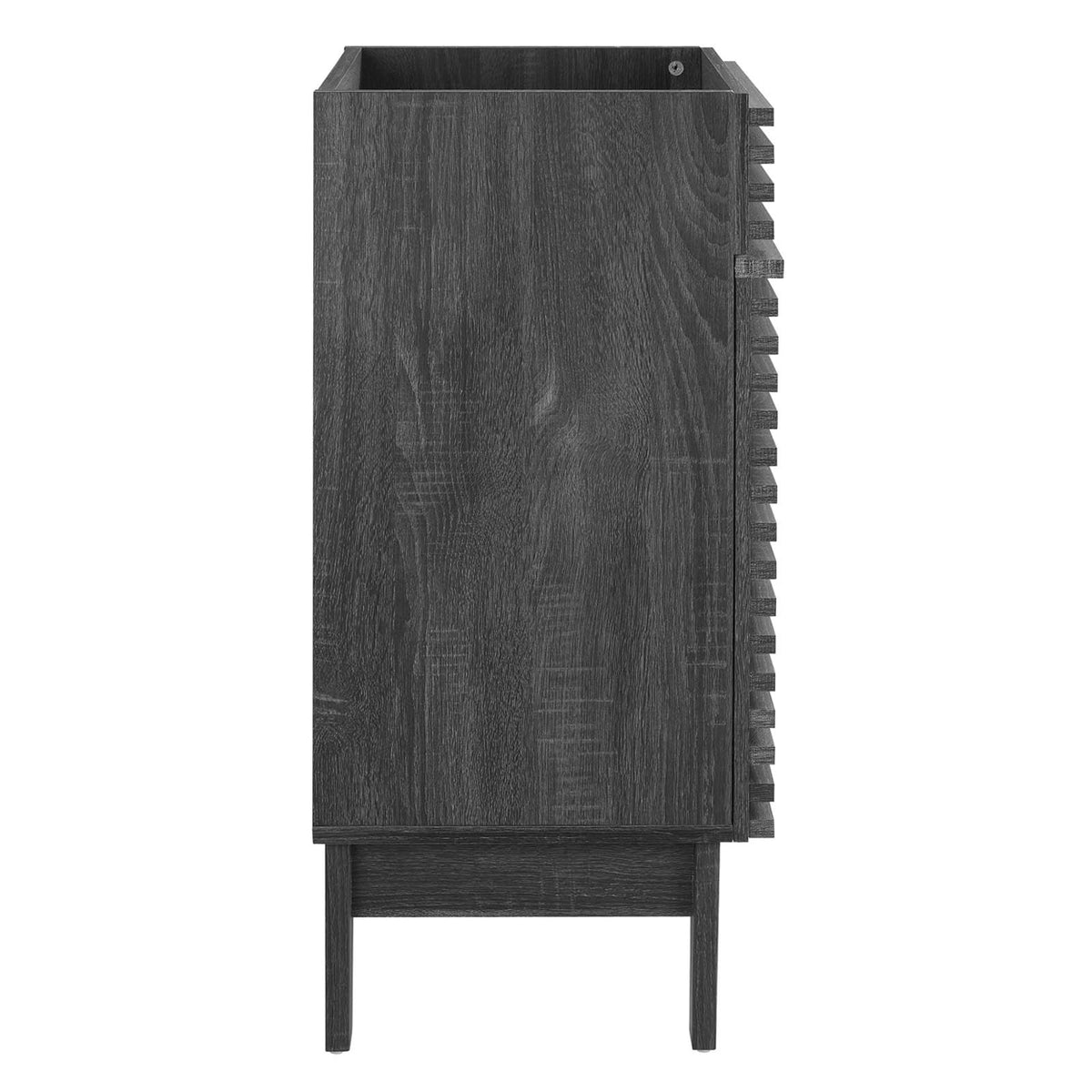 Charcoal Particleboard and Laminate Bathroom Vanity Cabinet H336900