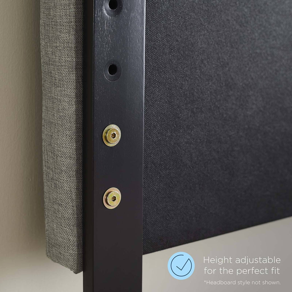 Light Gray Velvet Full/Queen Headboard D7742