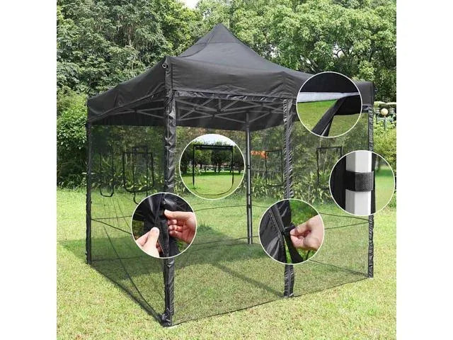 4 Pcs Pop Up 10 ft Canopy Tent Mesh Side Wall T6654