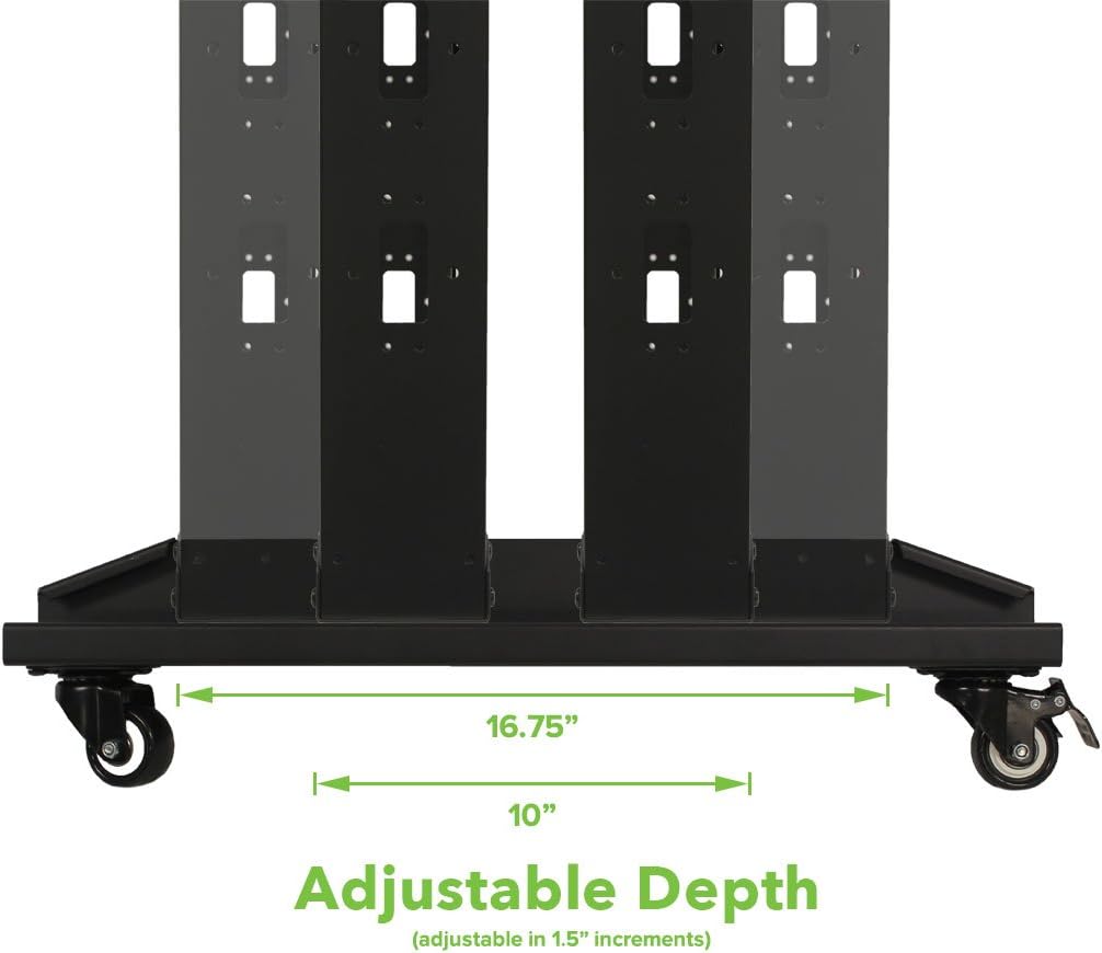 42U 4-Post Open Frame Server Rack with Casters X566