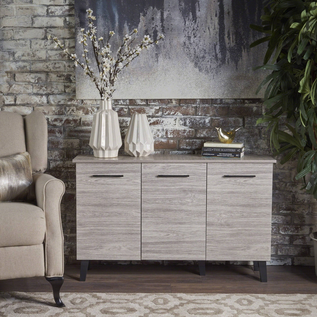 Gray Oak Fiberboard Cabinet N830