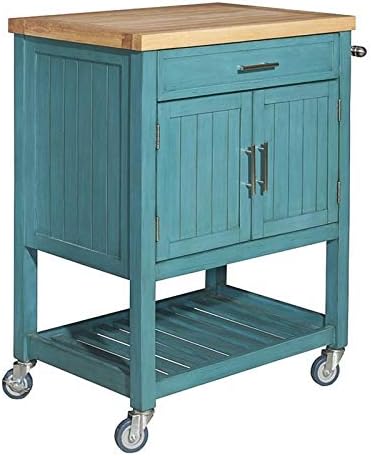 Teal Kitchen Cart P43198