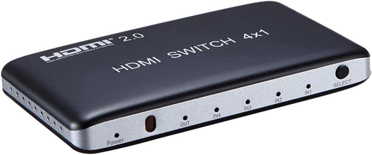 4 Port HDMI Switch HDMI2.0 4K@60Hz with IR Wireless Remote Control, Pack of 2 C2606