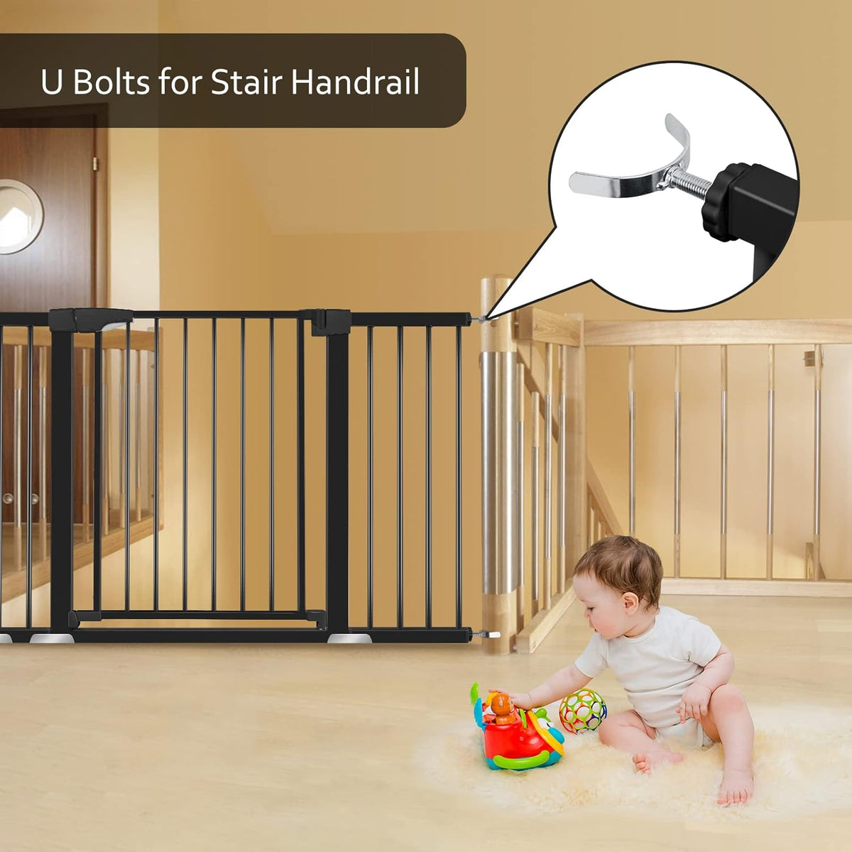 Extra Wide Auto-Close Walk Thru Baby Gate P167