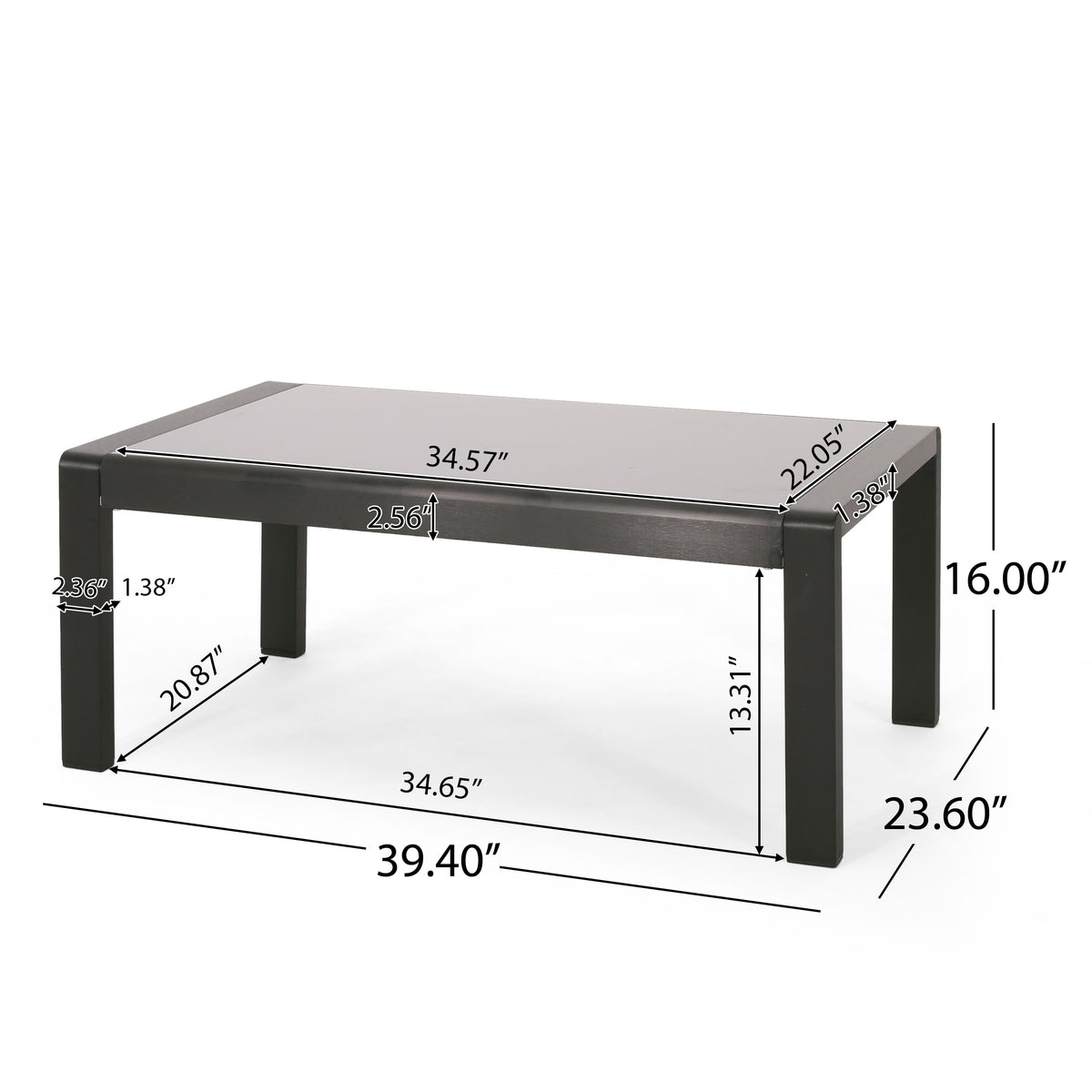 Outdoor Aluminum and Glass 6 Seater Sofa Chat Set with Cushions K5065