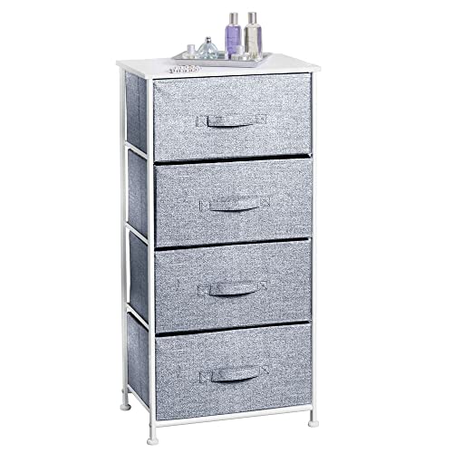 Navy Blue Tall Dresser with 4 Removable Fabric Drawers Z345