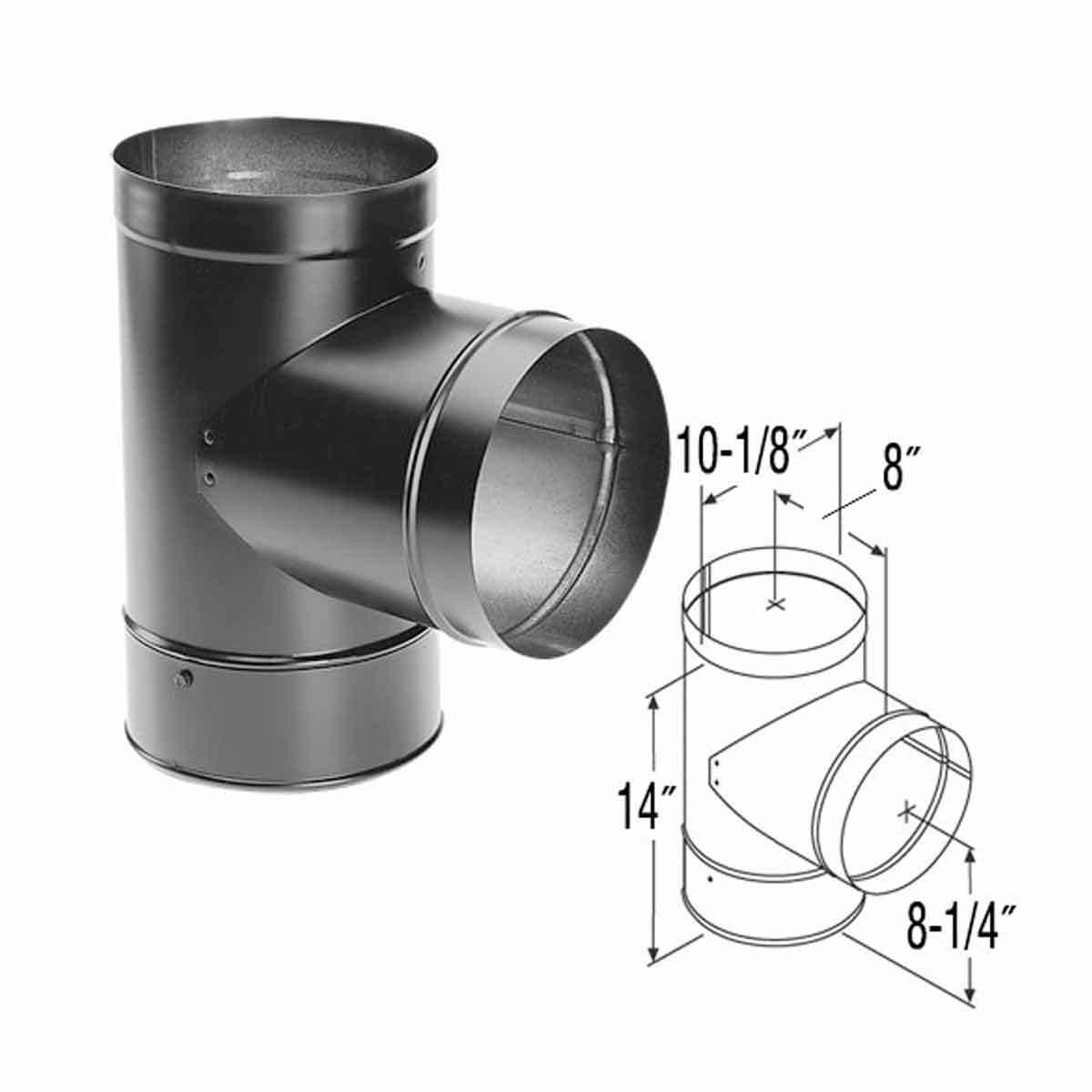 10x22 DuraBlack Tee with Clean-Out Cap U43705