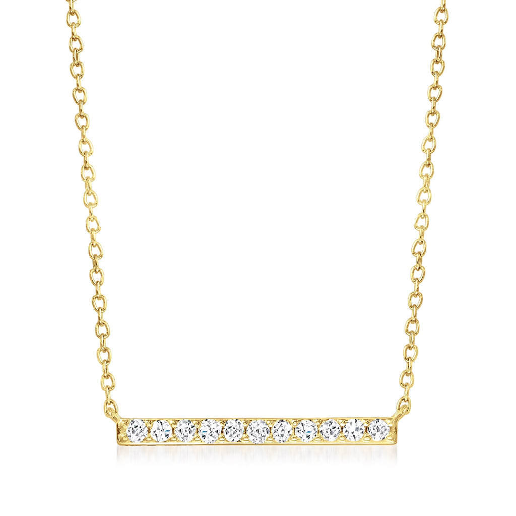 0.25 ct. t.w. Diamond Bar Necklace in 14kt Yellow Gold Y9094