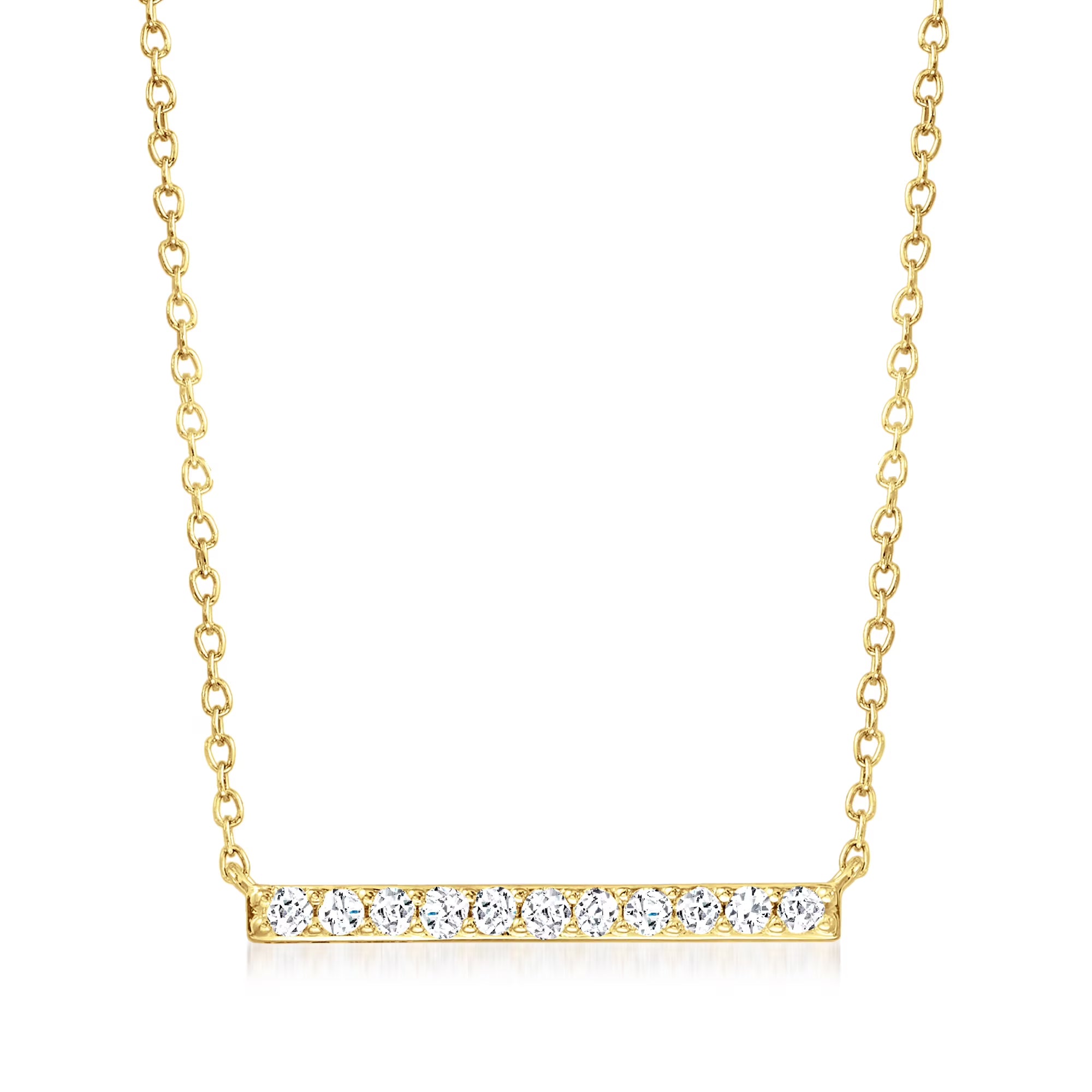 0.25 ct. t.w. Diamond Bar Necklace in 14kt Yellow Gold Y9094