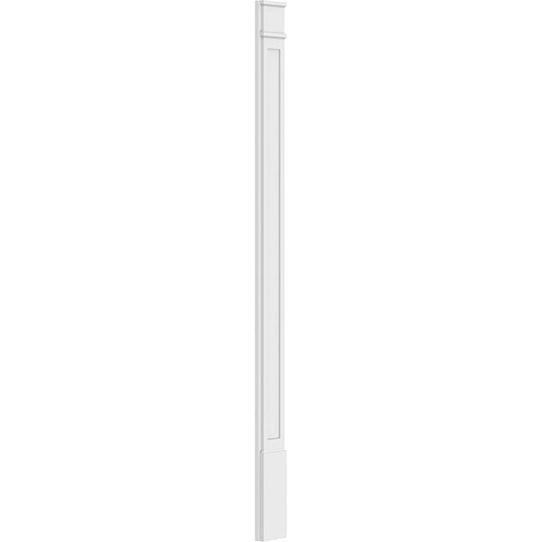 Flat Panel PVC Pilaster with Decorative Capital and Base (Pair) Z345