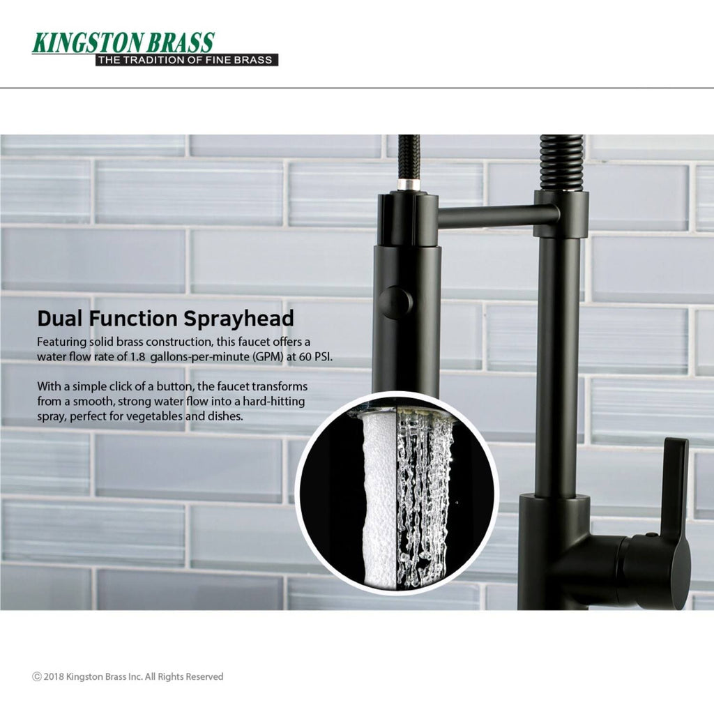 Brushed Nickel Single-Handle Pre-Rinse Kitchen Faucet Z91665