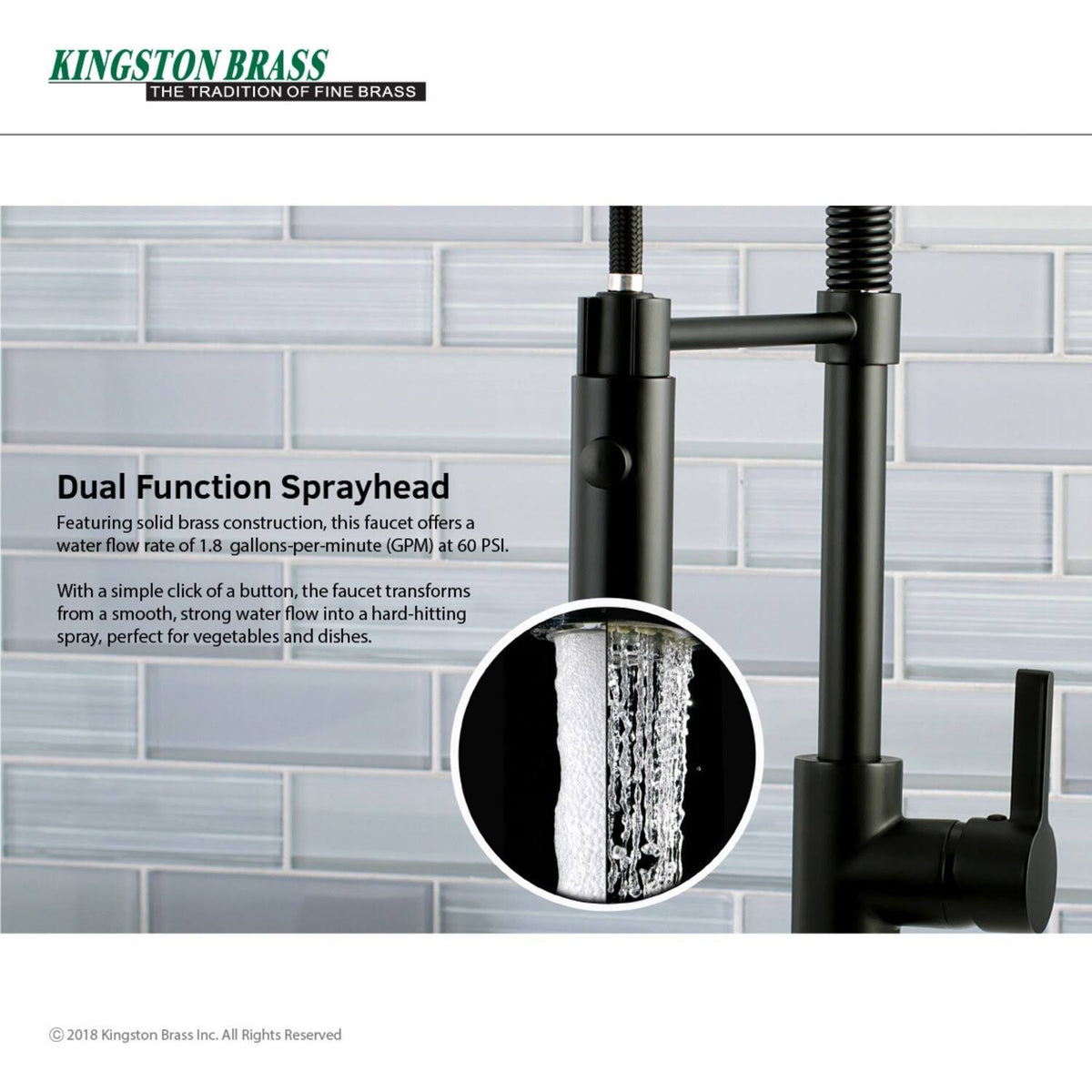 Brushed Nickel Single-Handle Pre-Rinse Kitchen Faucet Z91665