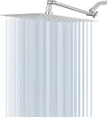 12 Inch Brushed Nickel Stainless Steel Rainfall Shower Head with Adjustable Extension Arm, Pack of 2 Z711