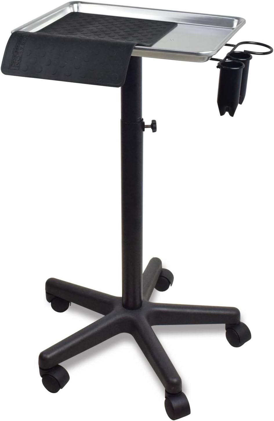 Aluminum Instrument Salon Tray with Accessory Caddy Tattoo Rolling Tray Station Pack of 2 U96003