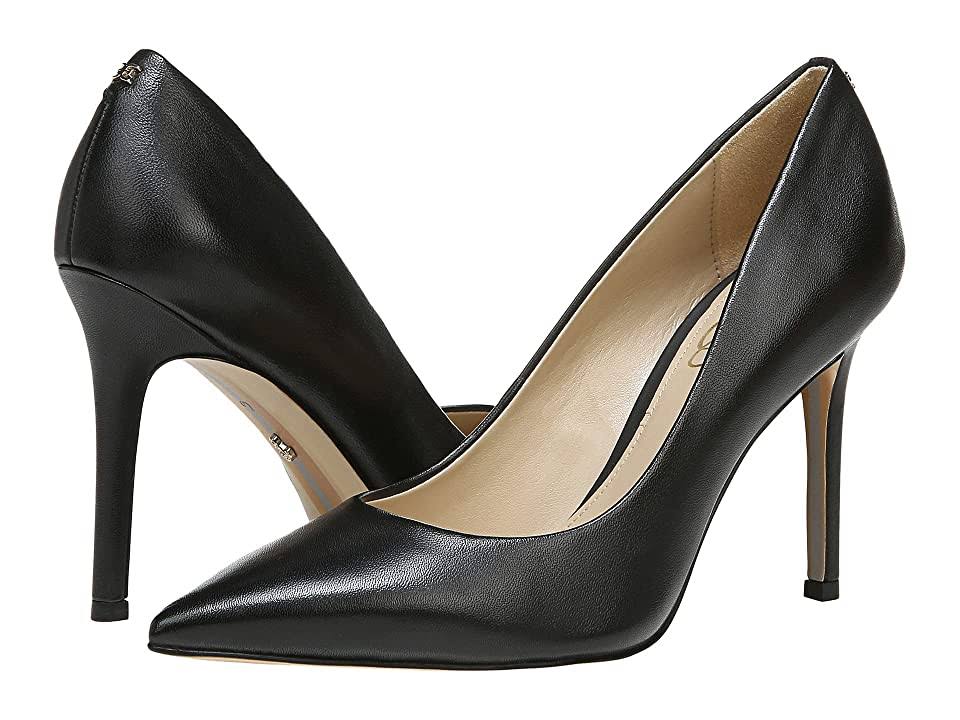 Black Leather Pumps V835