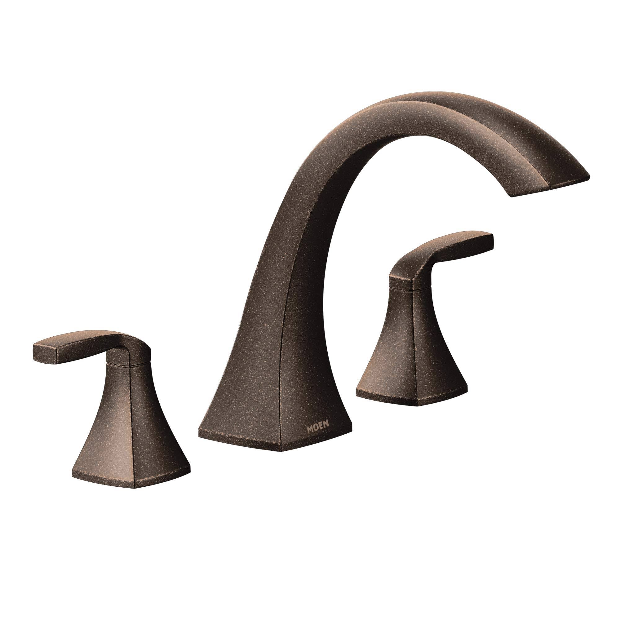 3-Hole Double Lever Handle Roman Tub Faucet F456012