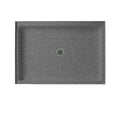 Solid Surface Center Drain Shower Base, 42-in L x 34-in W x 5.5-in H, Night Sky R406