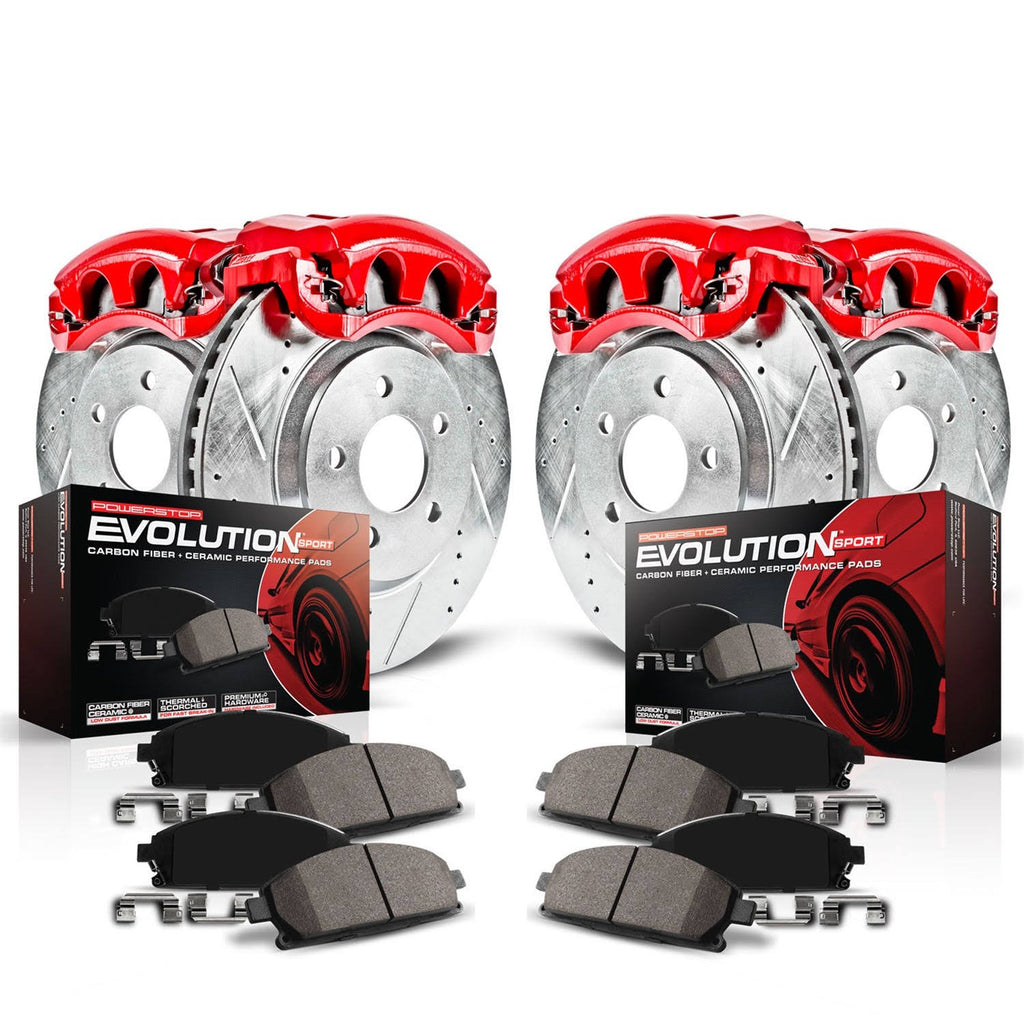 Front and Rear Brake Kit with Calipers A736