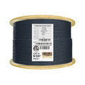 Bulk Ethernet Cable Reel, Cat6 Shielded Riser, 1000ft, Black M558274