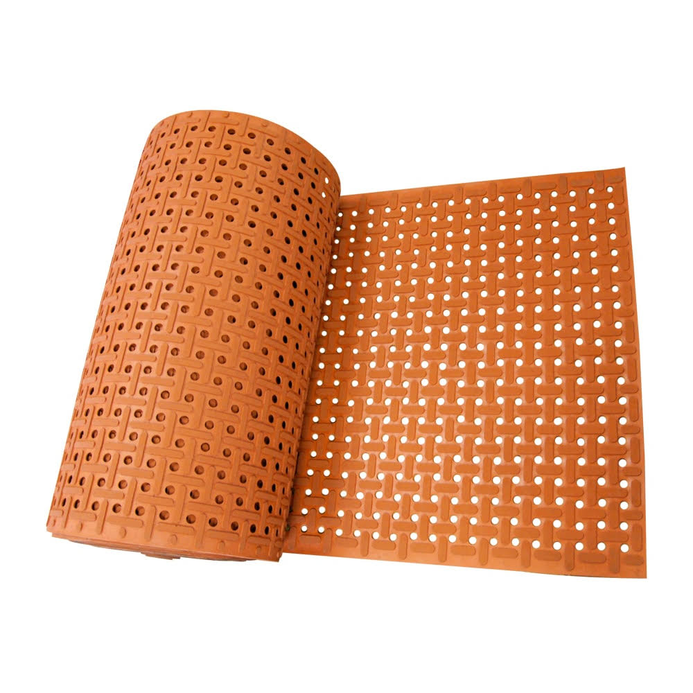 Red 34 in. x 10 ft. Nitrile Non-Slip Rubber Mat V854