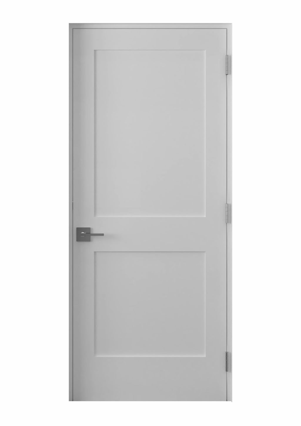 Solid Core White Primed Double Panel Prehung Interior Door B304574
