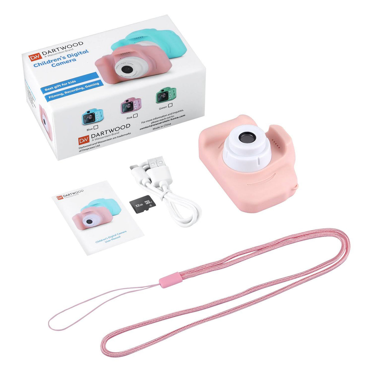 Green 2-Pack 1080p Digital Kids Camera with 32GB SD Card F47943