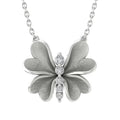 Sterling Silver Diamond Butterfly Pendant Necklace, 18" V449