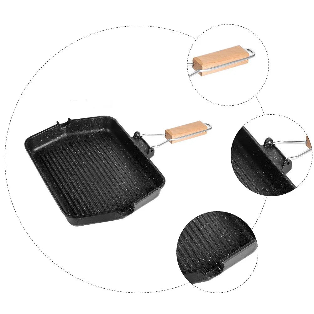 Black Non-stick BBQ Grill Pan S870