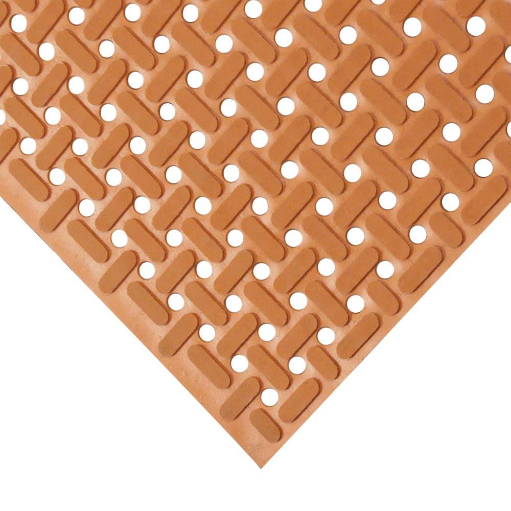 Red 34 in. x 10 ft. Nitrile Non-Slip Rubber Mat V854