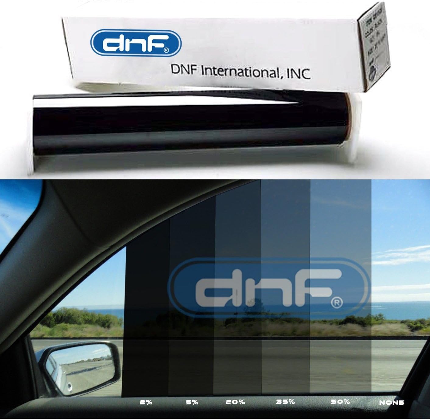 Black 35% 24" X 100 Feet Window Tint Film with Squeegee Z3191