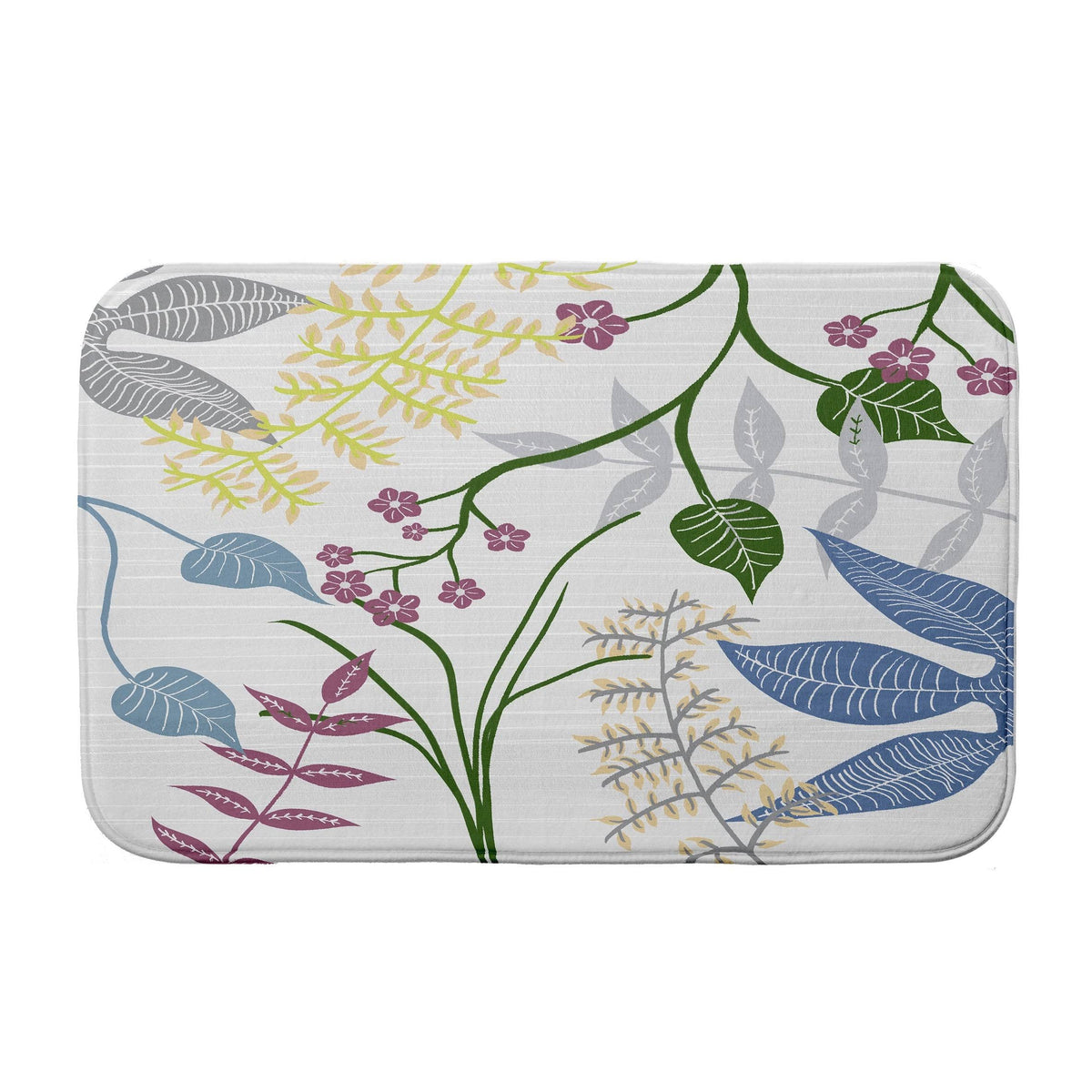 Green Botanical Bath Mat 21 x 34 L306897